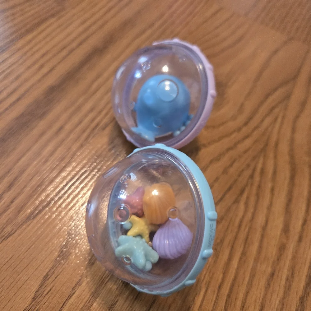 Bundle Rattle Balls 2 Pack Whale Seashells Sea Nautical Shakers Pastel Colorful